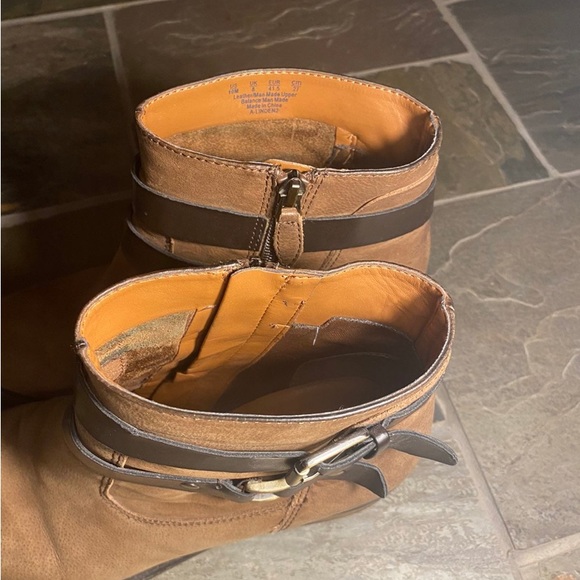 Franco Sarto Brown Leather Ankle Boots - Picture 5 of 7